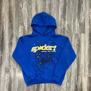 Spider hoodie blue